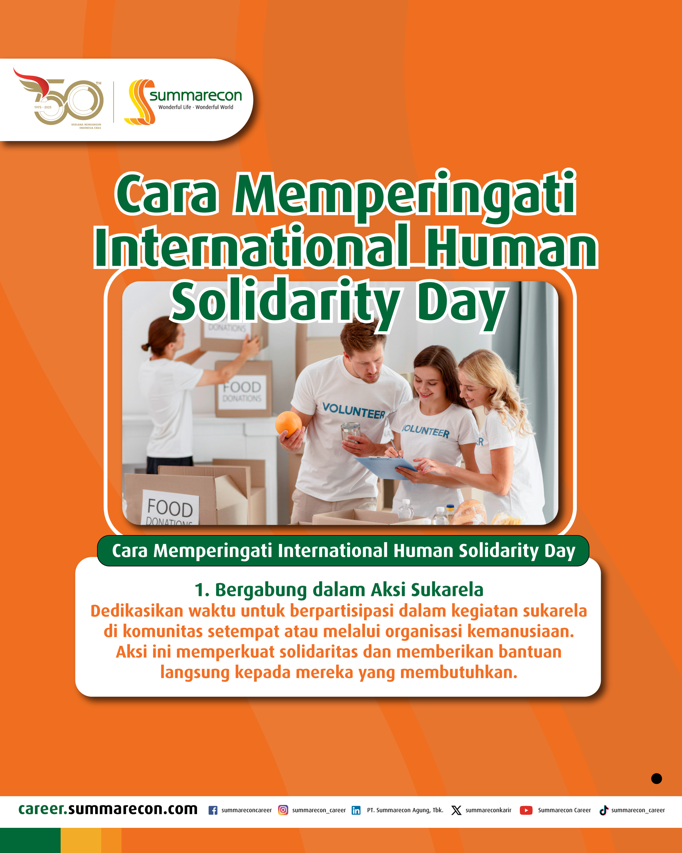 Cara Memperingati International Human Solidarity Day