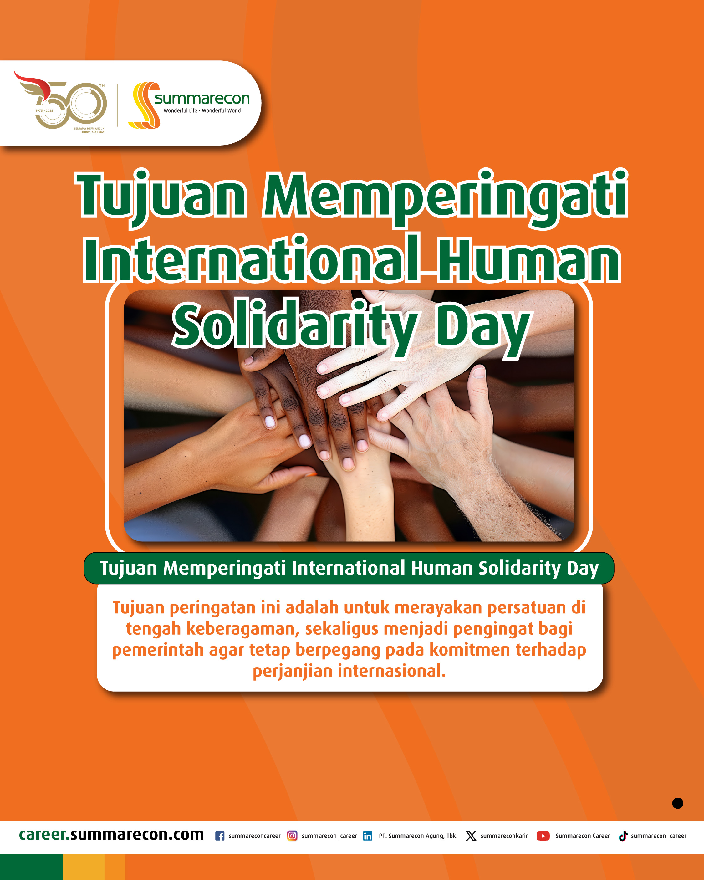 Tujuan Memperingati International Human Solidarity Day
