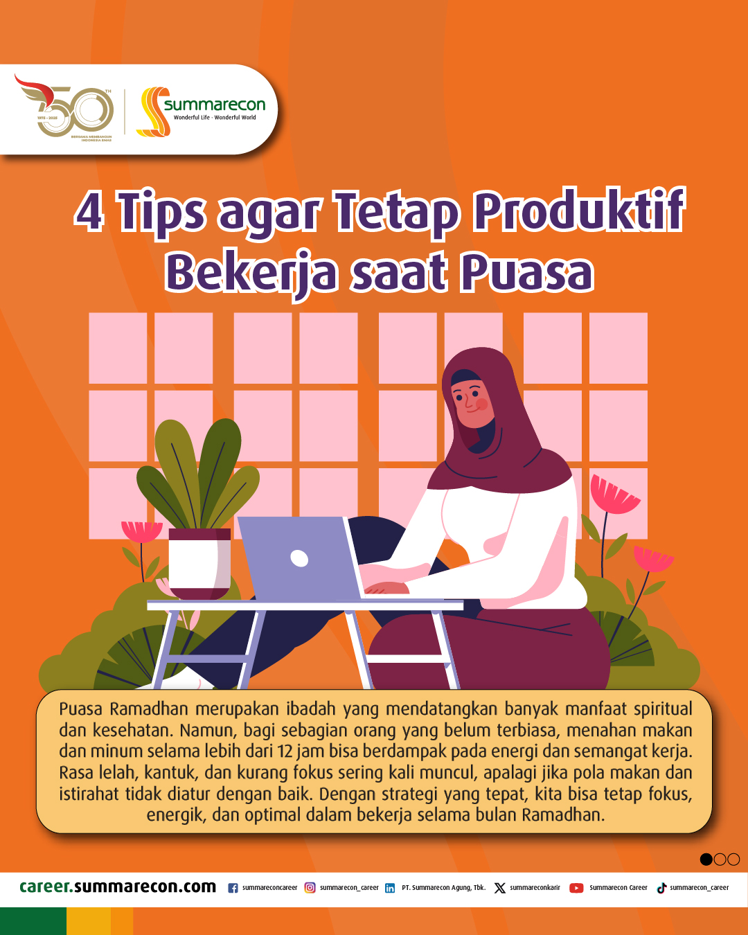⁠4 Tips agar Tetap Produktif Bekerja saat Puasa