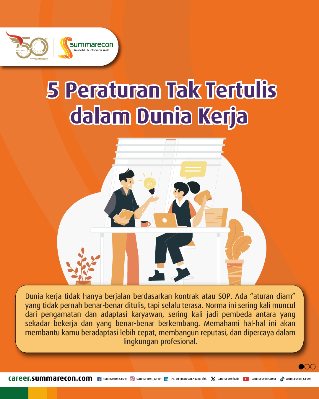 5 Peraturan Tak Tertulis dalam Dunia Kerja