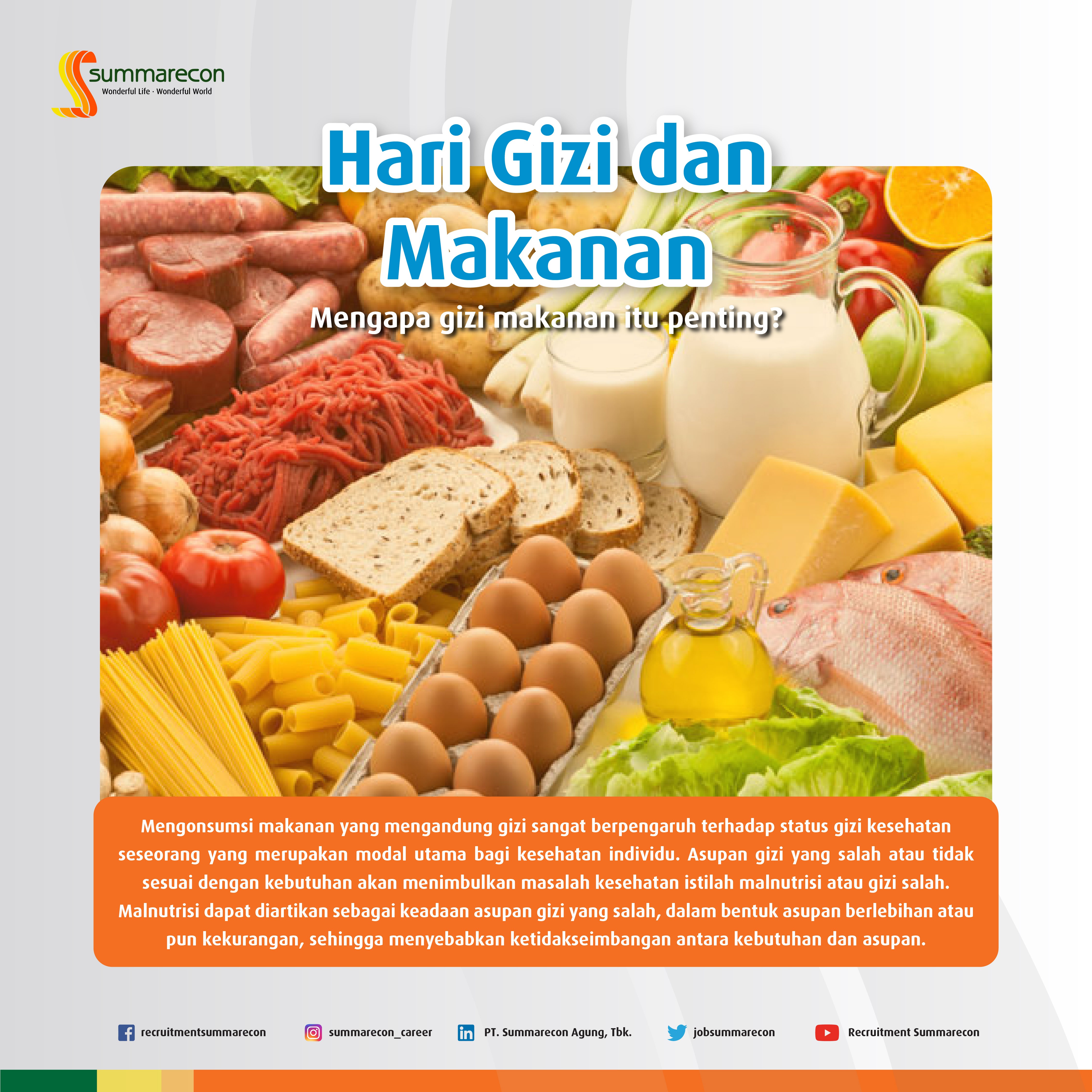 Hari Gizi dan Makanan - Mengapa Gizi Makanan Itu Penting? (2/3)