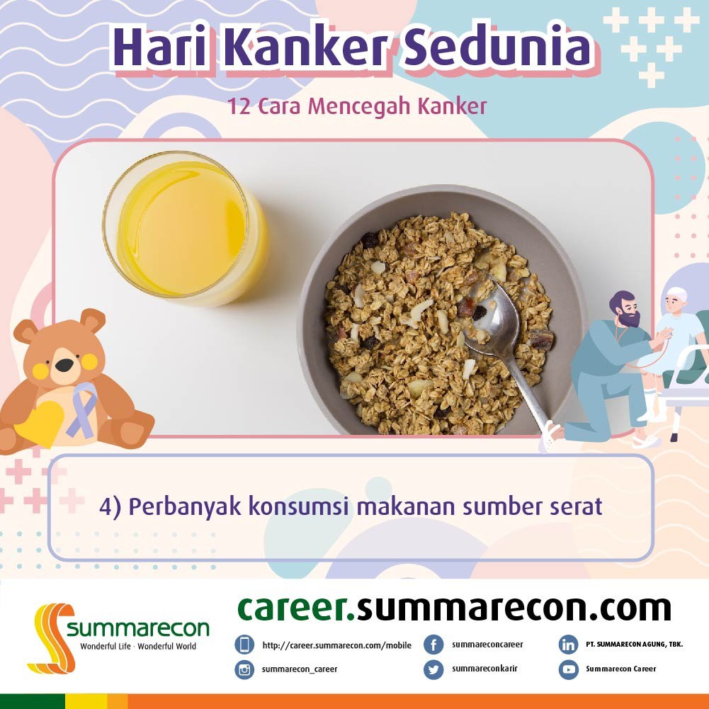 Hari Kanker Sedunia - 12 Cara Mencegah Kanker (4/12)