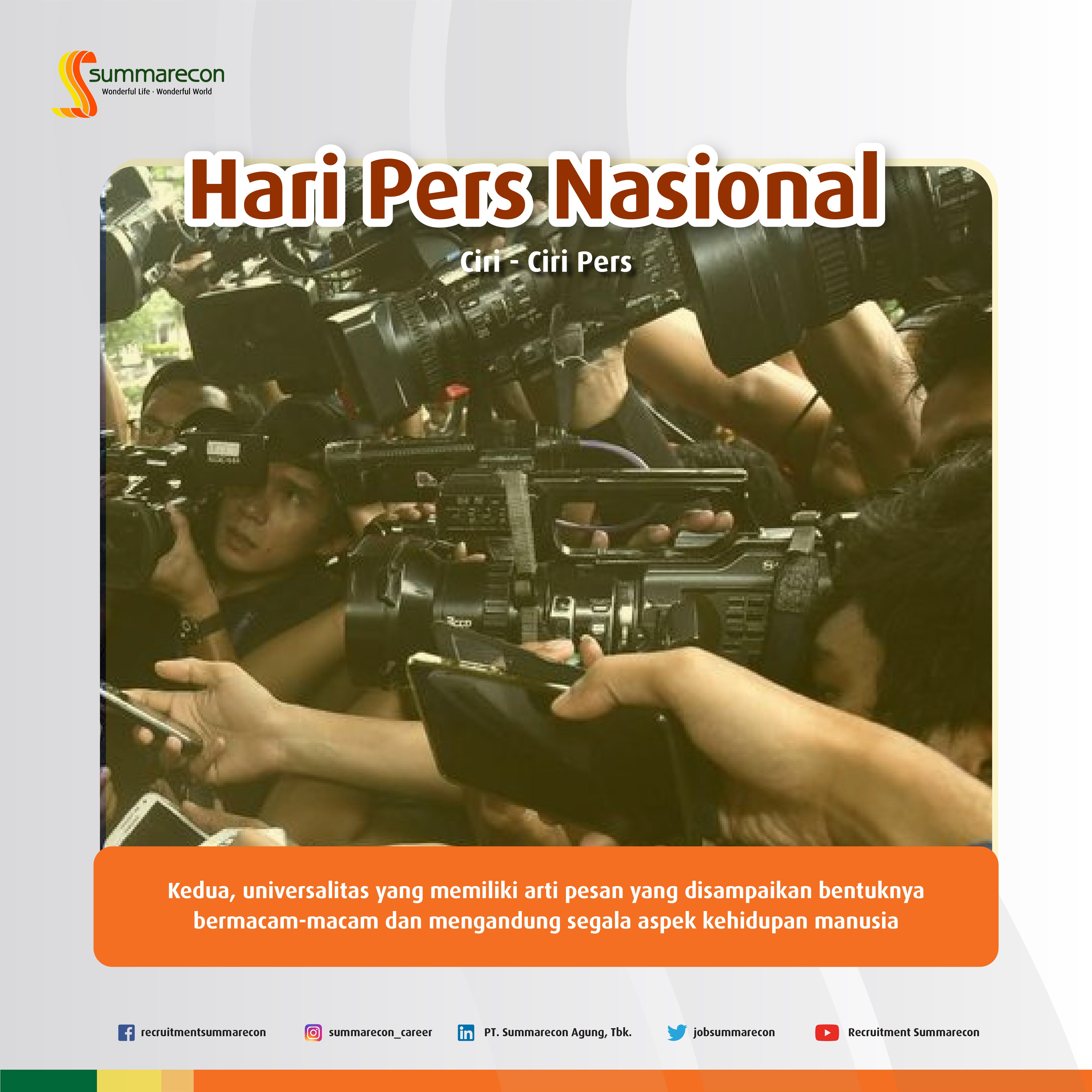 Hari Pers Nasional - Ciri - Ciri Pers (2/5)
