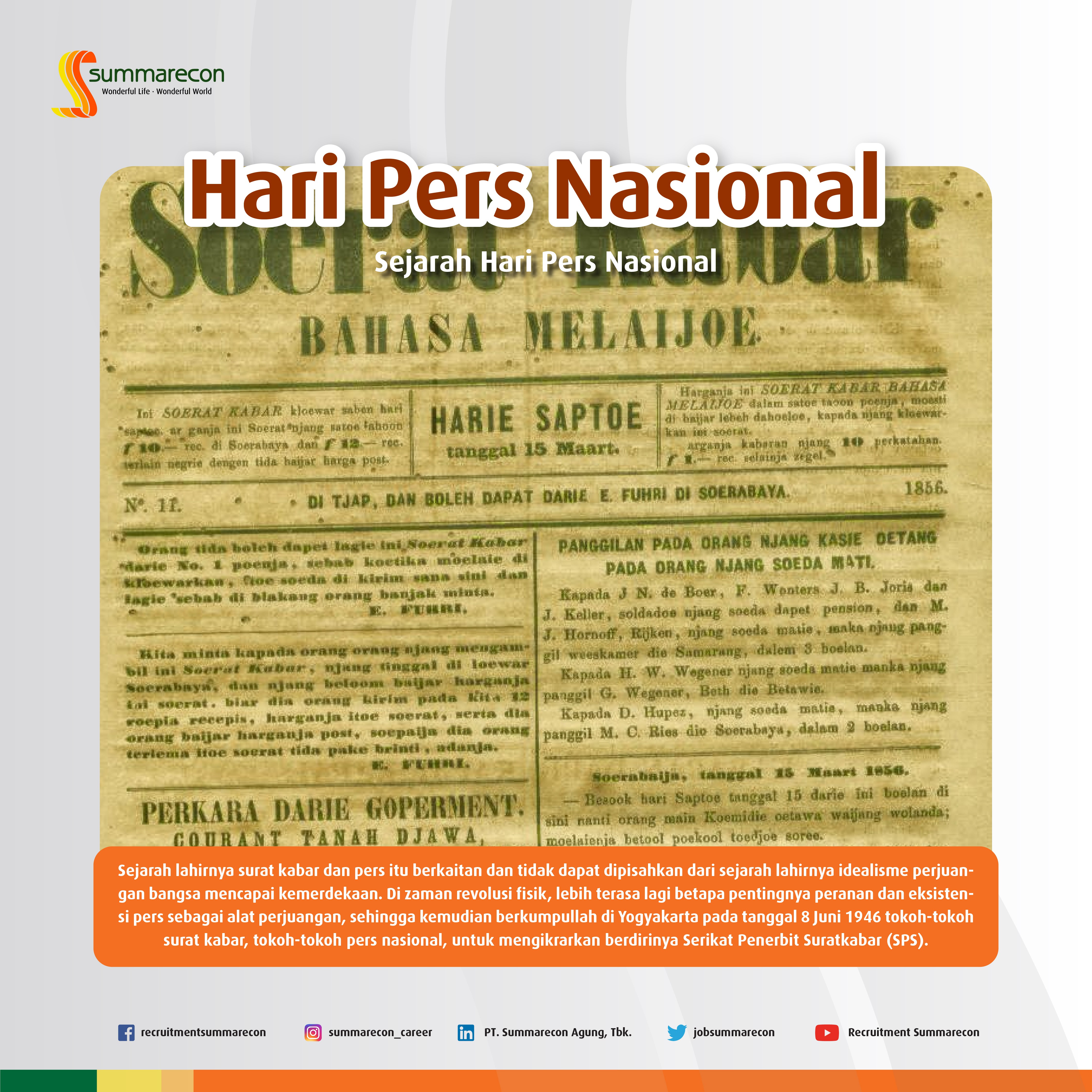 Hari Pers Nasional - Sejarah Hari Pers Nasional (2/8)