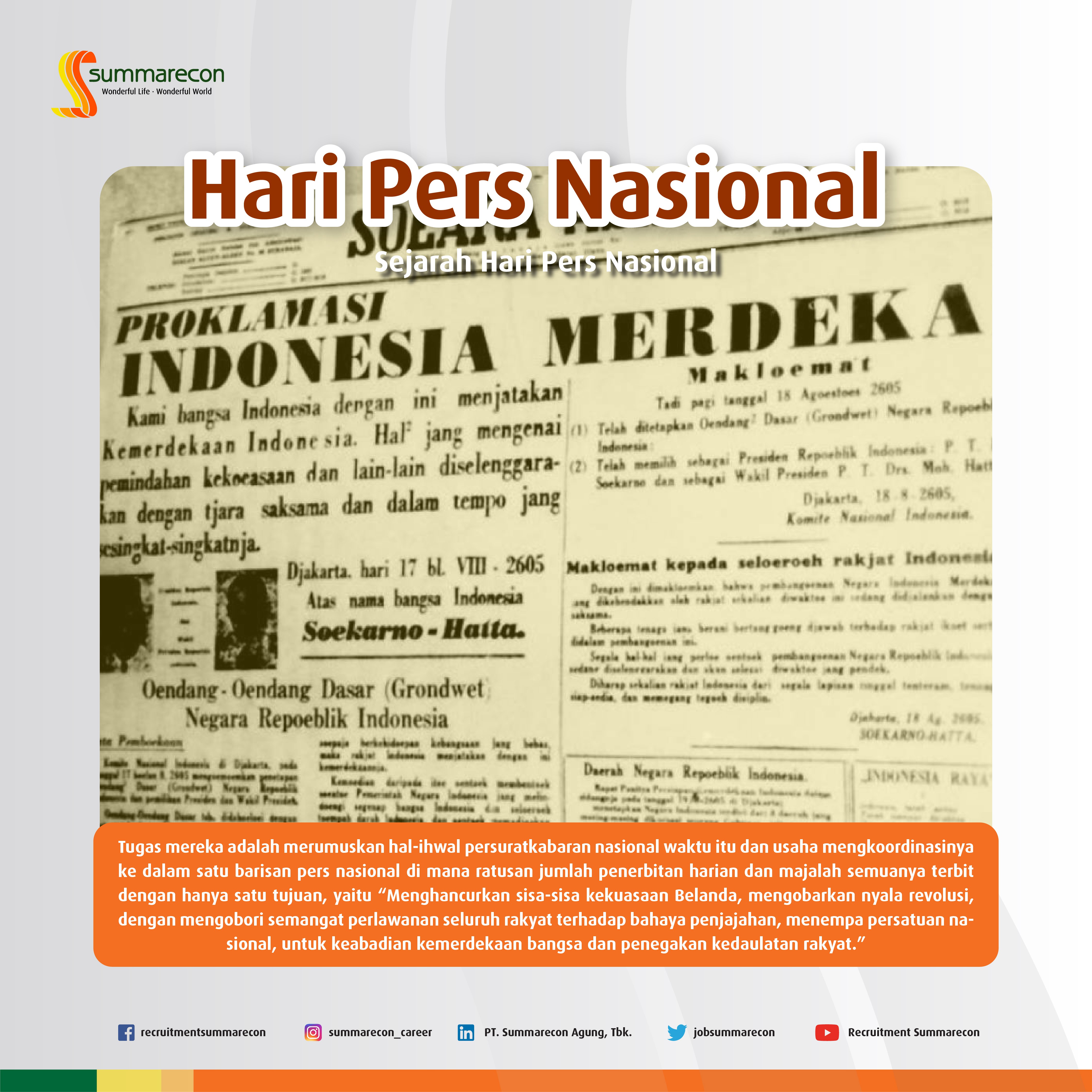 Hari Pers Nasional - Sejarah Hari Pers Nasional (7/8)