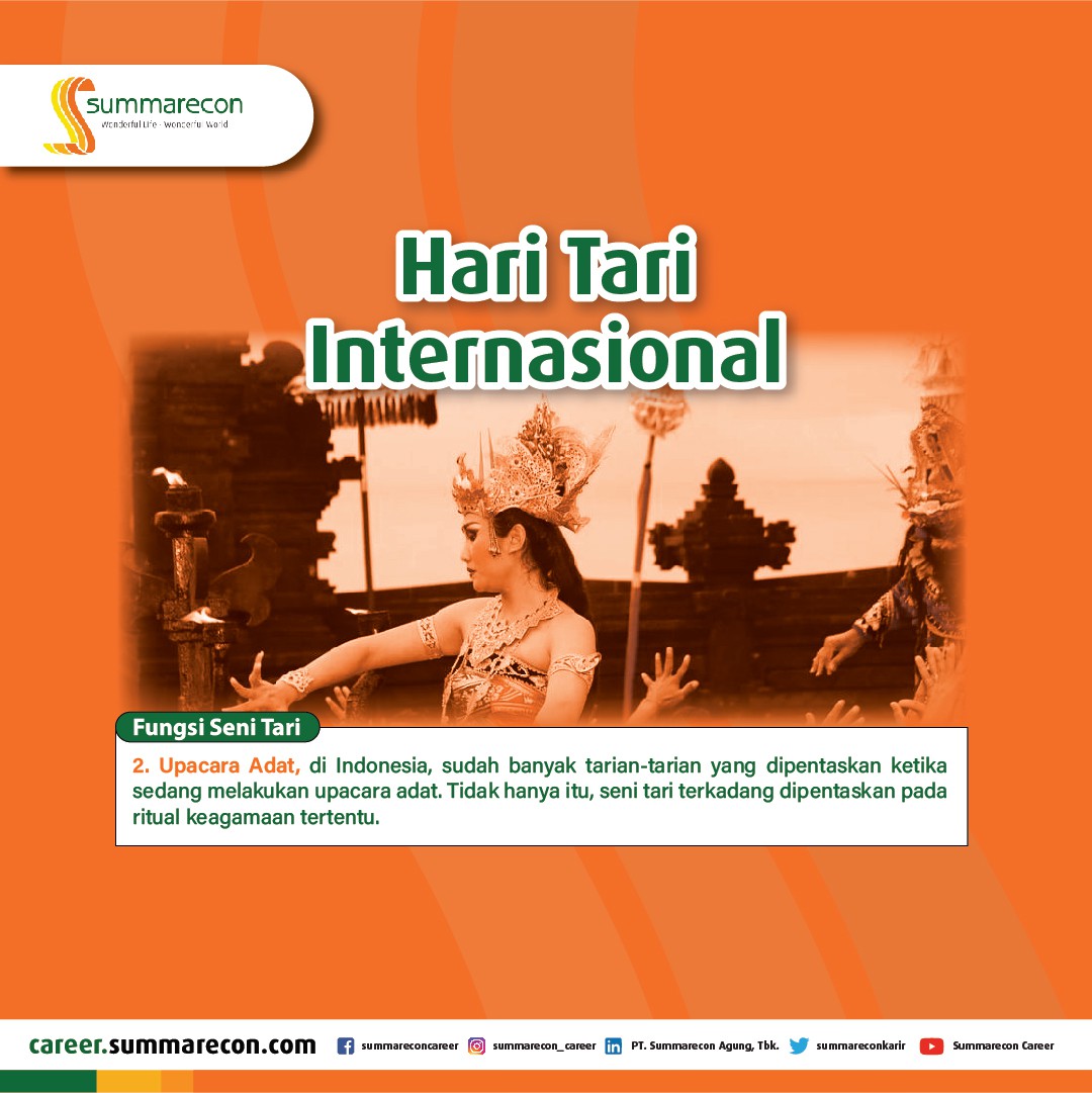 Hari Tari Internasional - Fungsi Seni Tari (2/4)