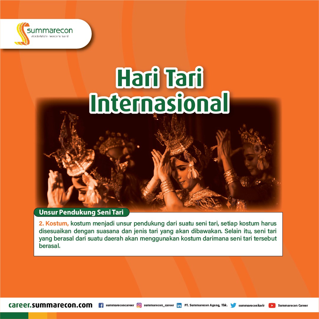 Hari Tari Internasional - Unsur Pendukung Seni Tari (2/5)