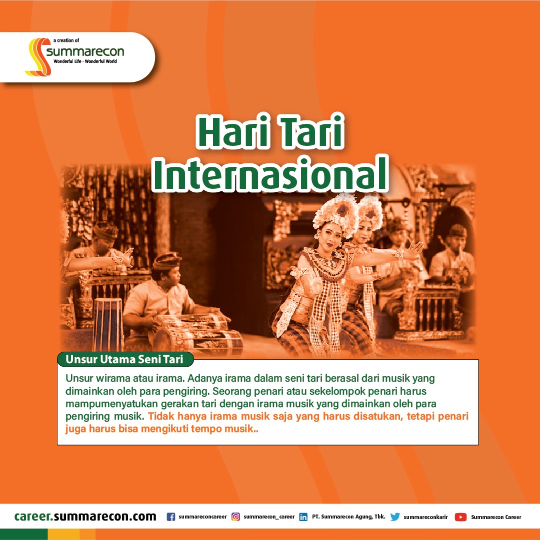 Hari Tari Internasional - Unsur Utama Seni Tari (3/4)