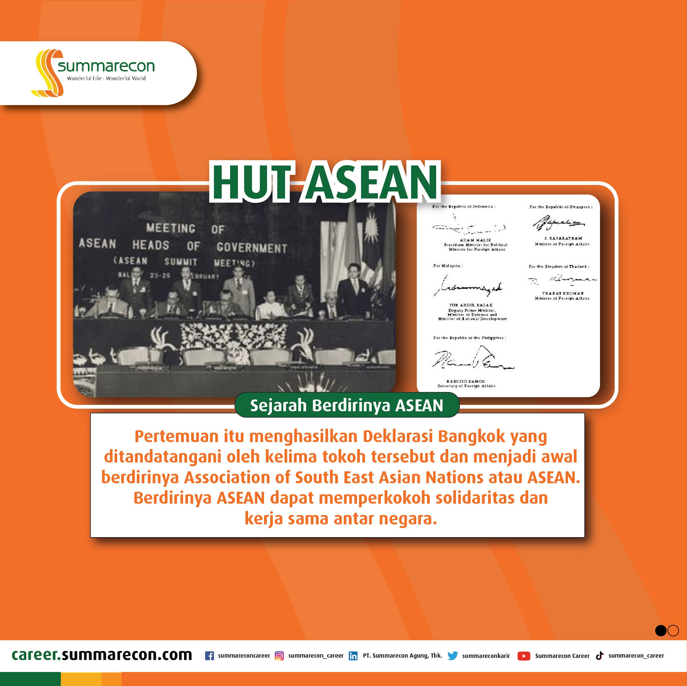 HUT ASEAN - Sejarah Berdirinya ASEAN (3/8)