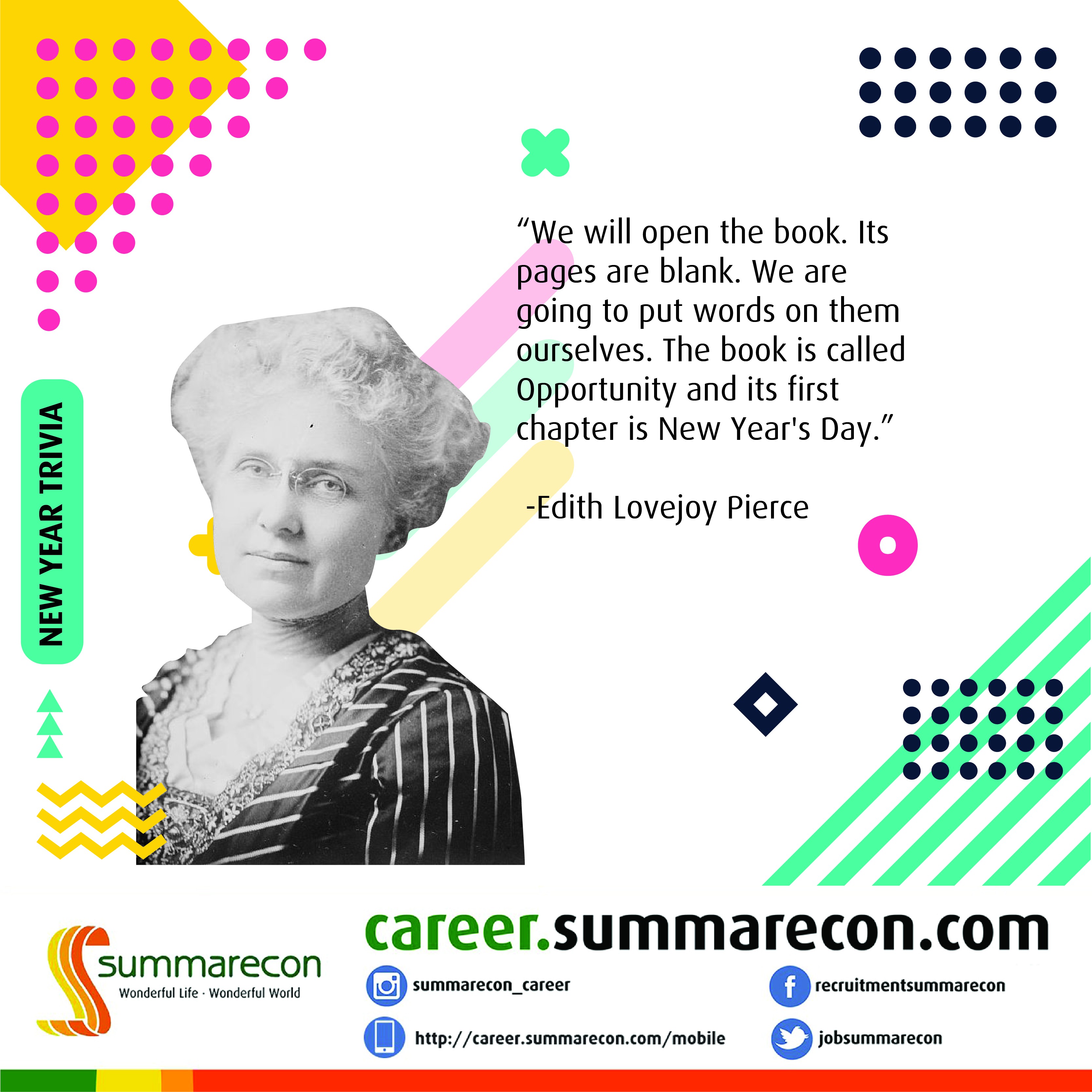 NEW YEAR 2019 - Edith Lovejoy Pierce