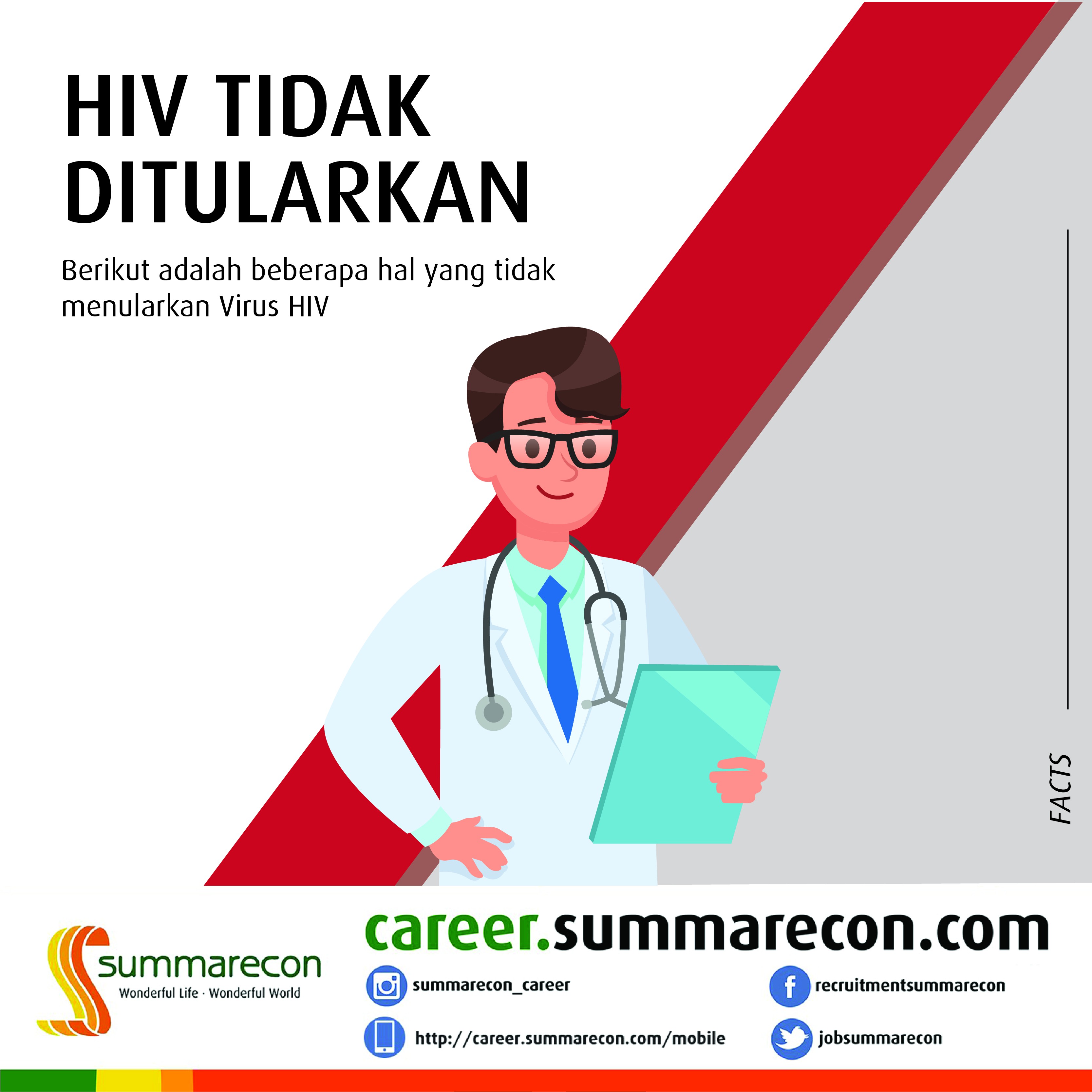 Trivia AIDS - HIV Tidak Dapat Ditularkan Melalui.....