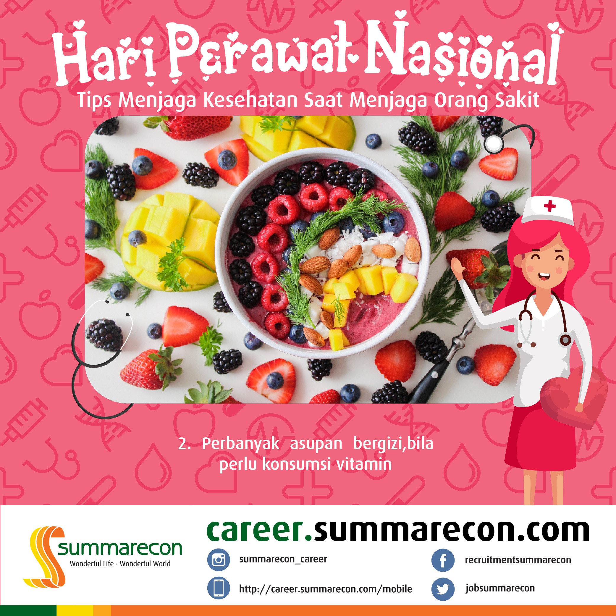 Trivia Hari Perawat : Tips Menjaga Kesehatan Saat Merawat Orang Sakit (2/5)