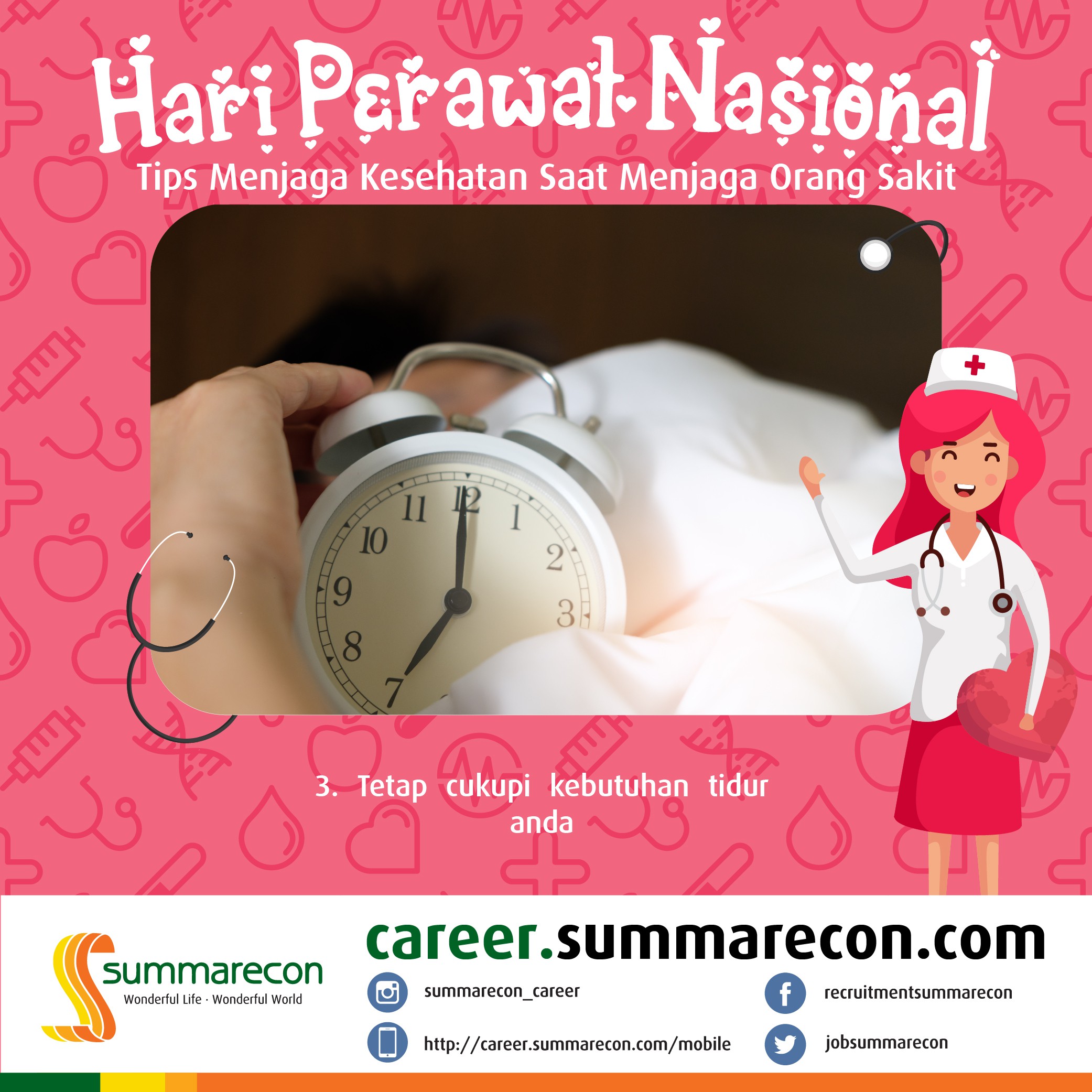 Trivia Hari Perawat : Tips Menjaga Kesehatan Saat Merawat Orang Sakit (3/5)