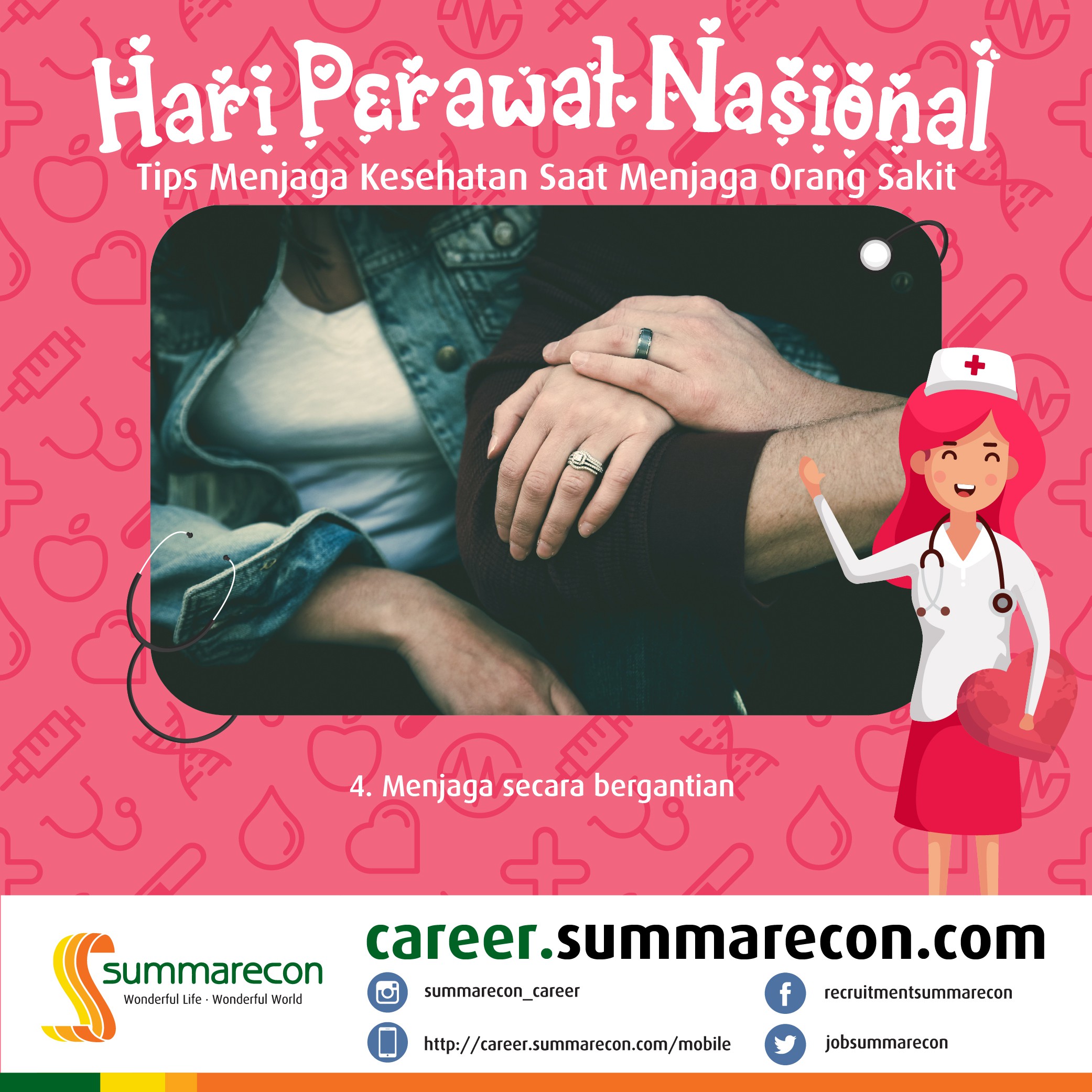 Trivia Hari Perawat : Tips Menjaga Kesehatan Saat Merawat Orang Sakit (4/5)