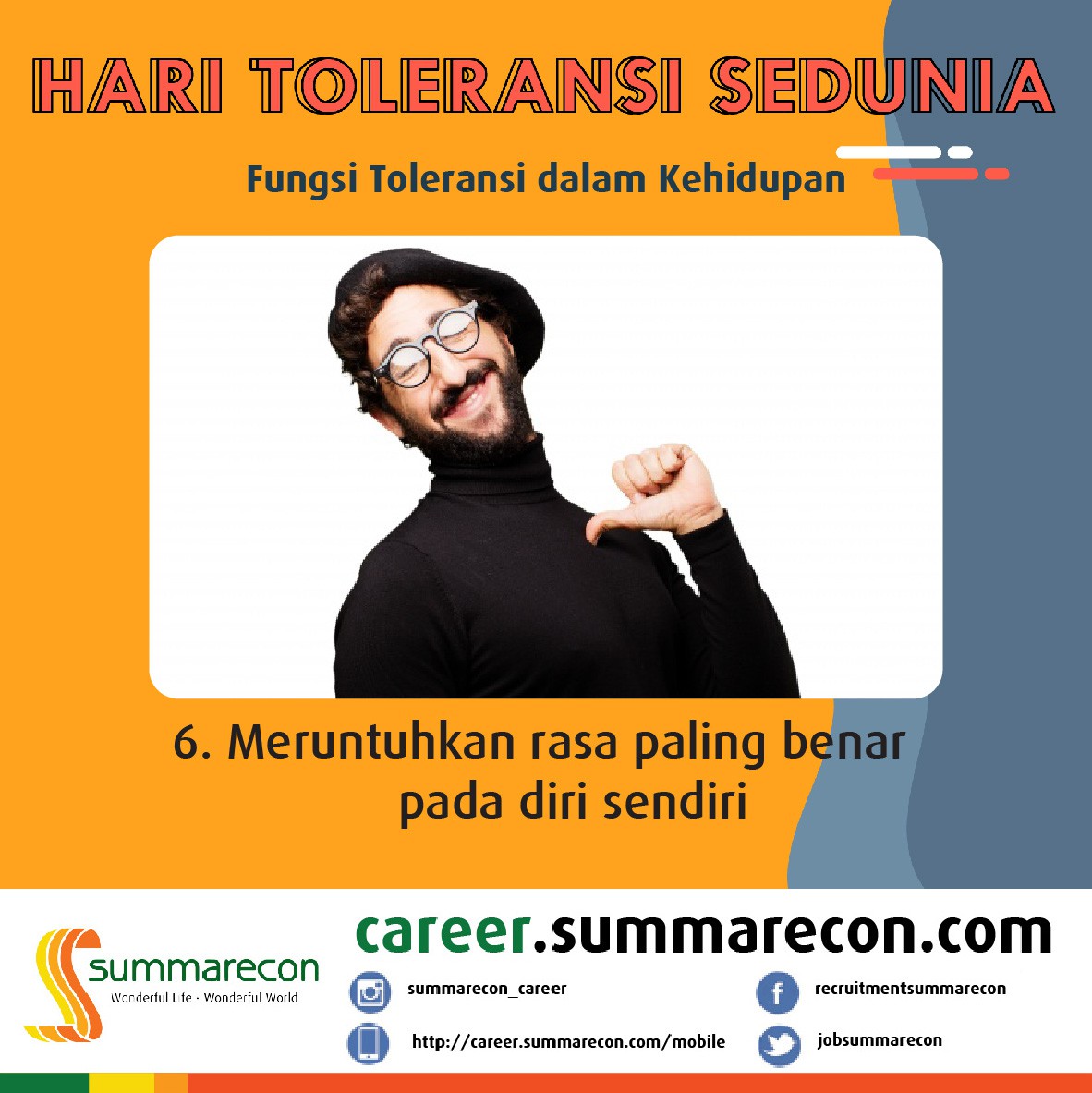 Trivia Toleransi: Fungsi Toleransi dalam Kehidupan (6/8)