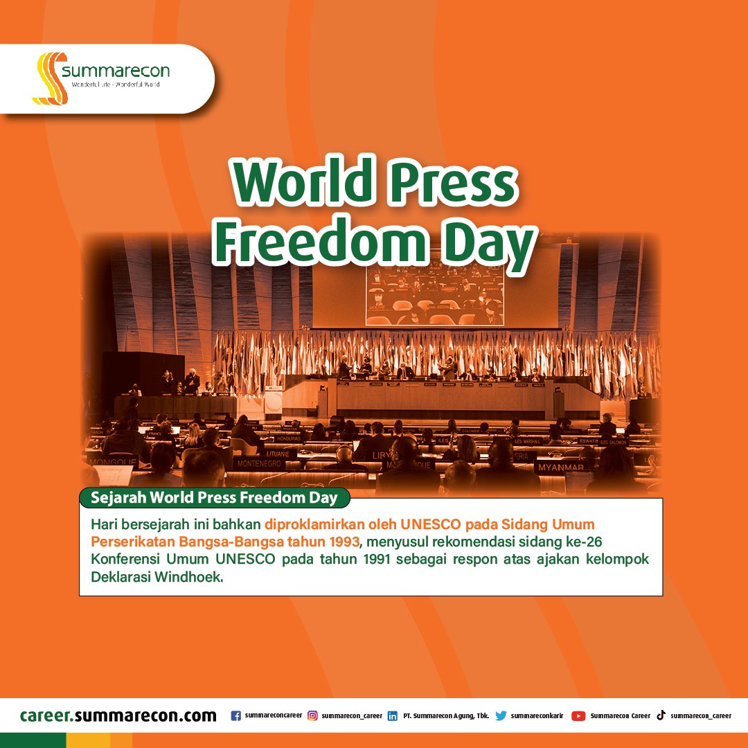 World Press Freedom Day - Sejarah World Press Freedom Day (2/8)