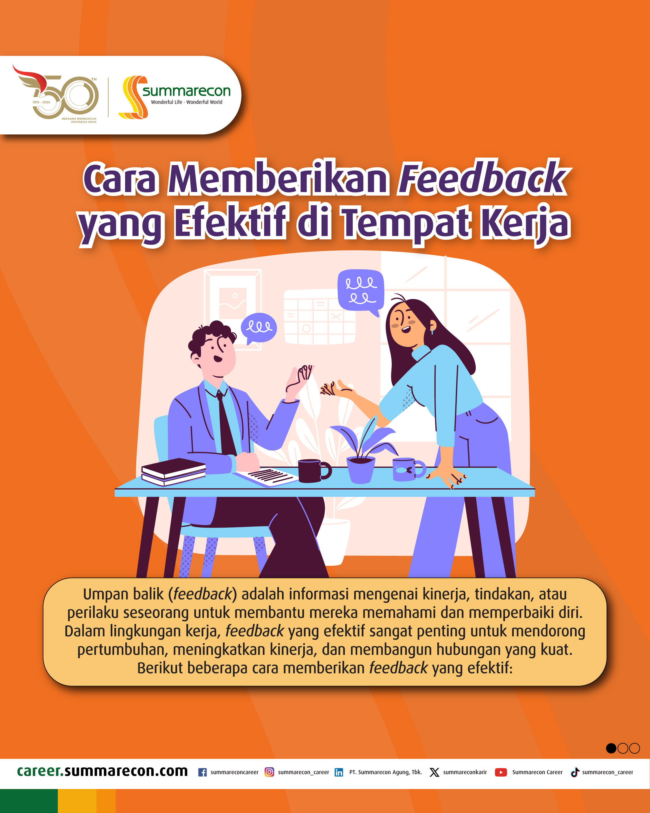 Cara Memberikan Feedback yang Efektif di Tempat Kerja