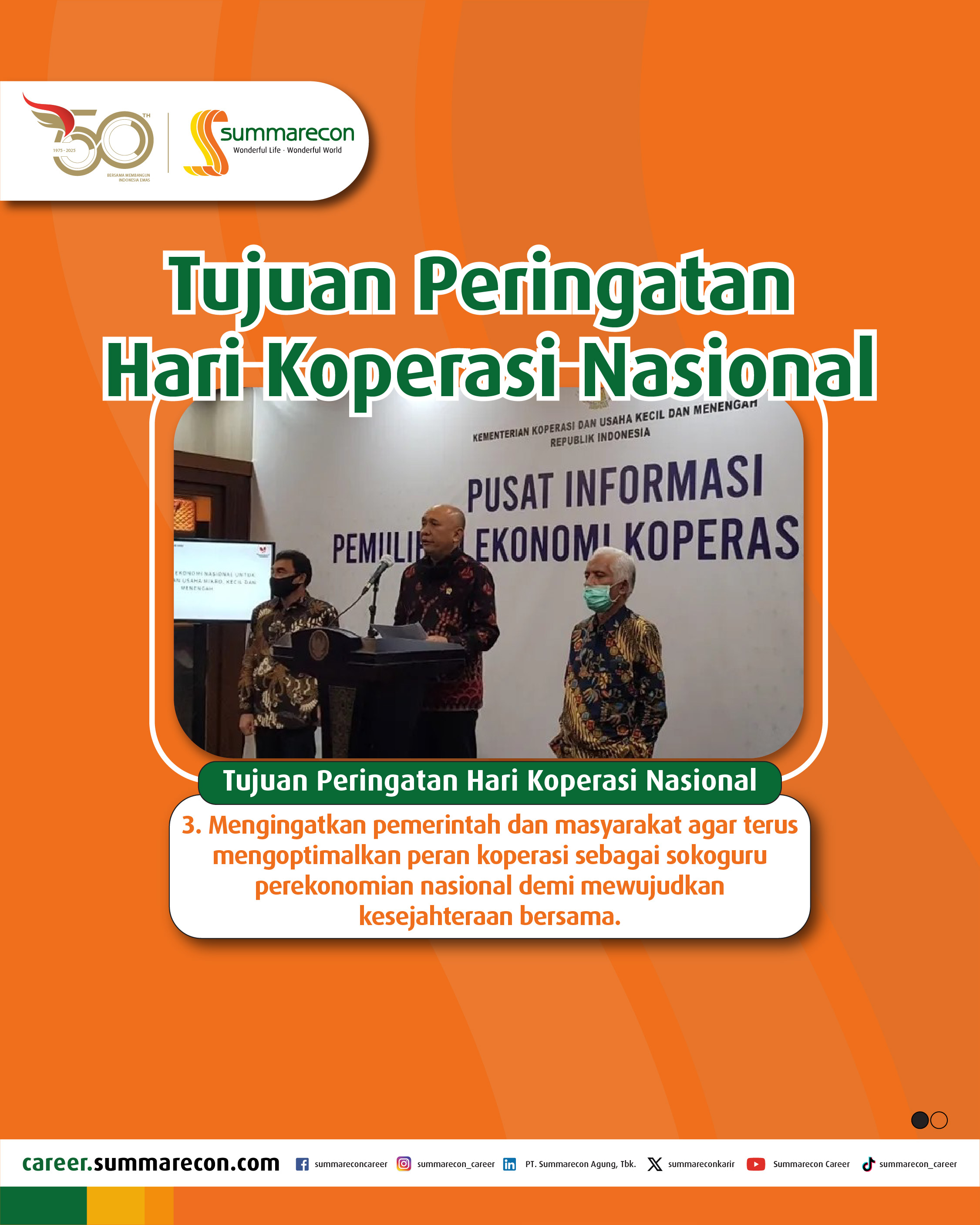 Tujuan Peringatan Hari Koperasi Nasional (3/3)