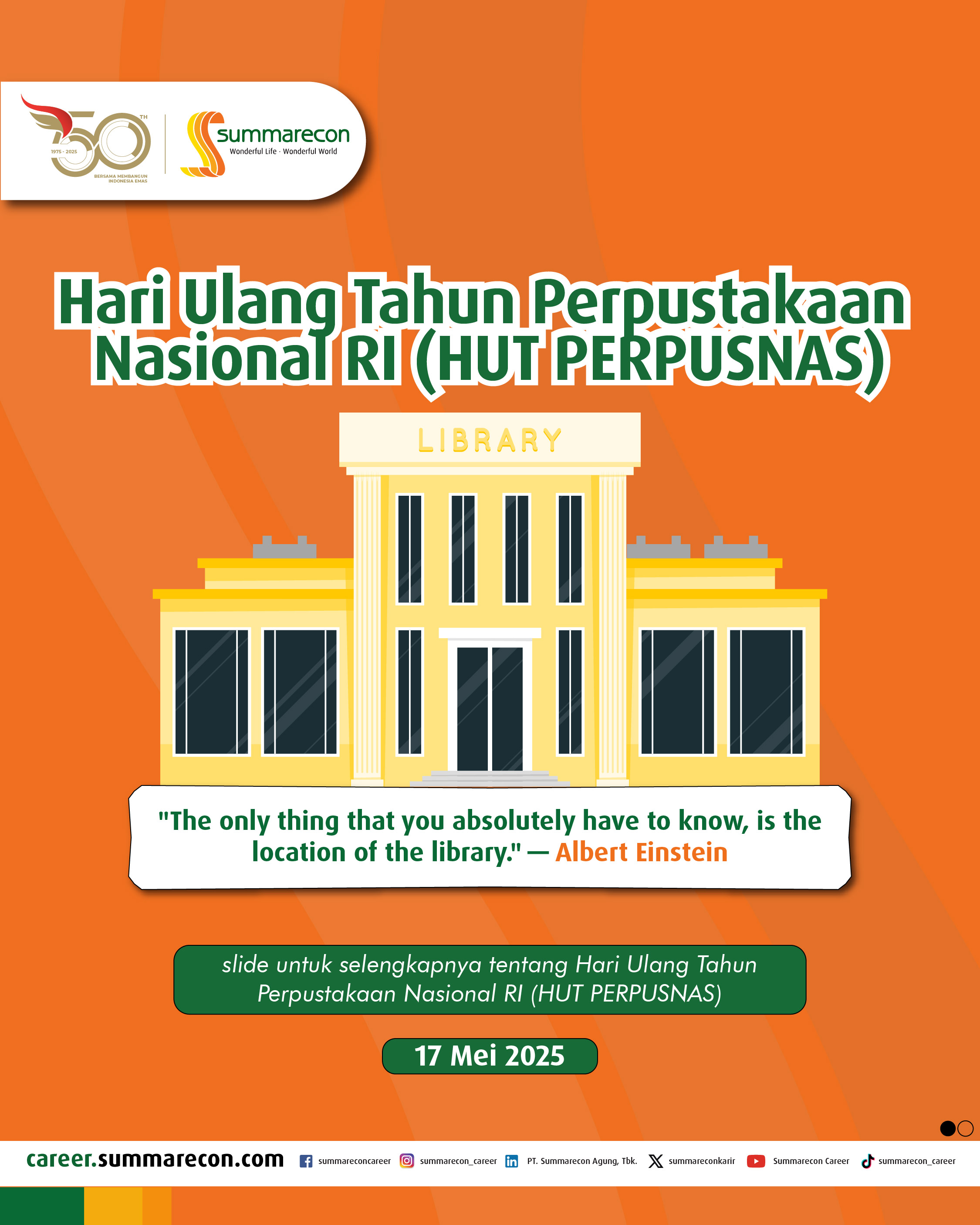 Hari Ulang Tahun Perpustakaan Nasional RI (HUT PERPUSNAS)