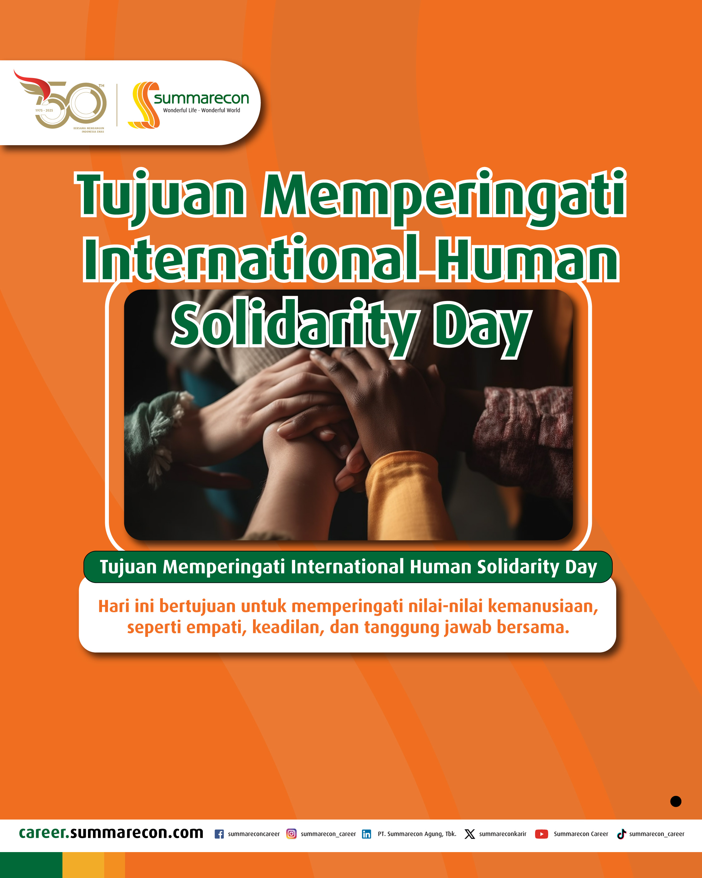 Tujuan Memperingati International Human Solidarity Day