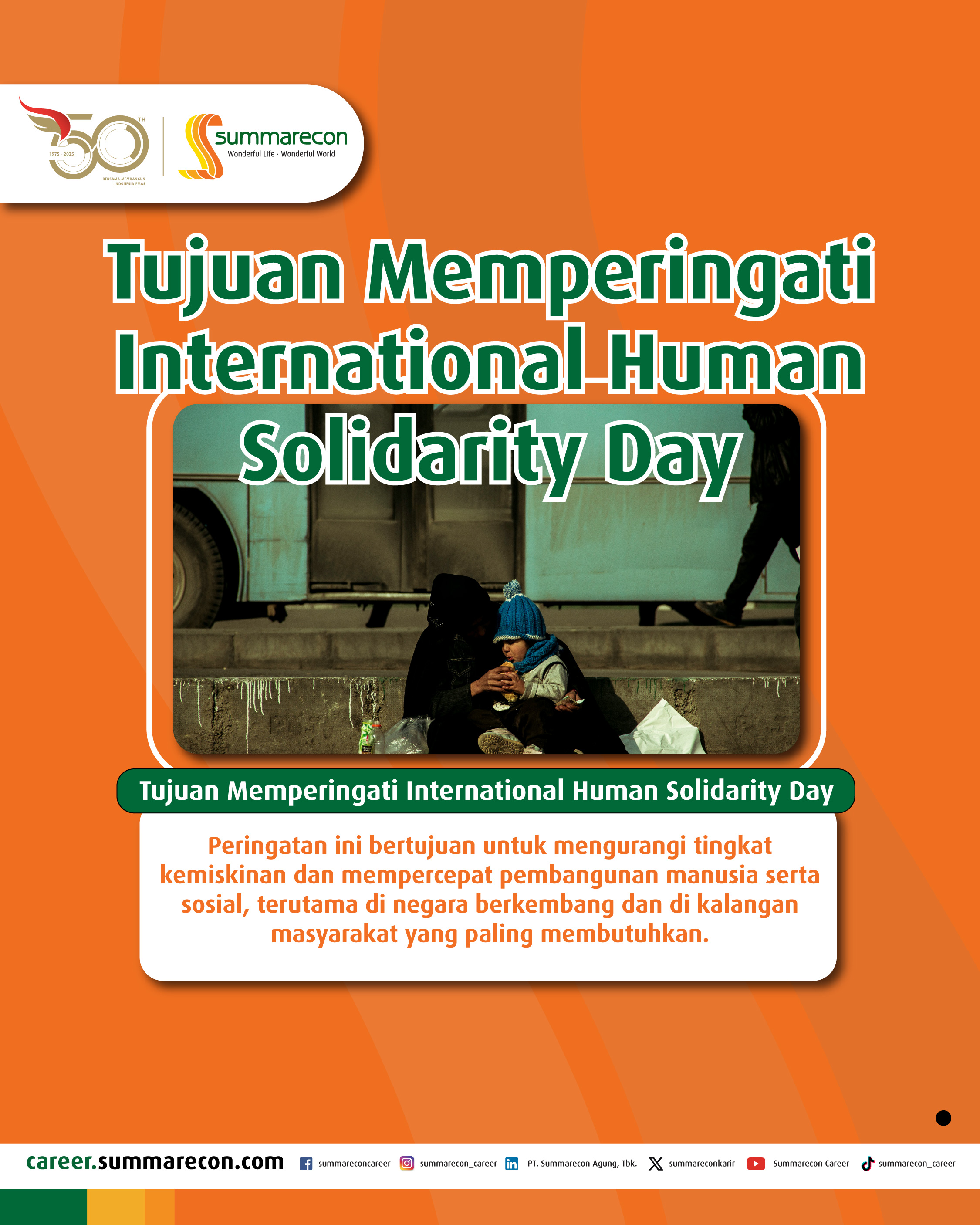 Tujuan Memperingati International Human Solidarity Day