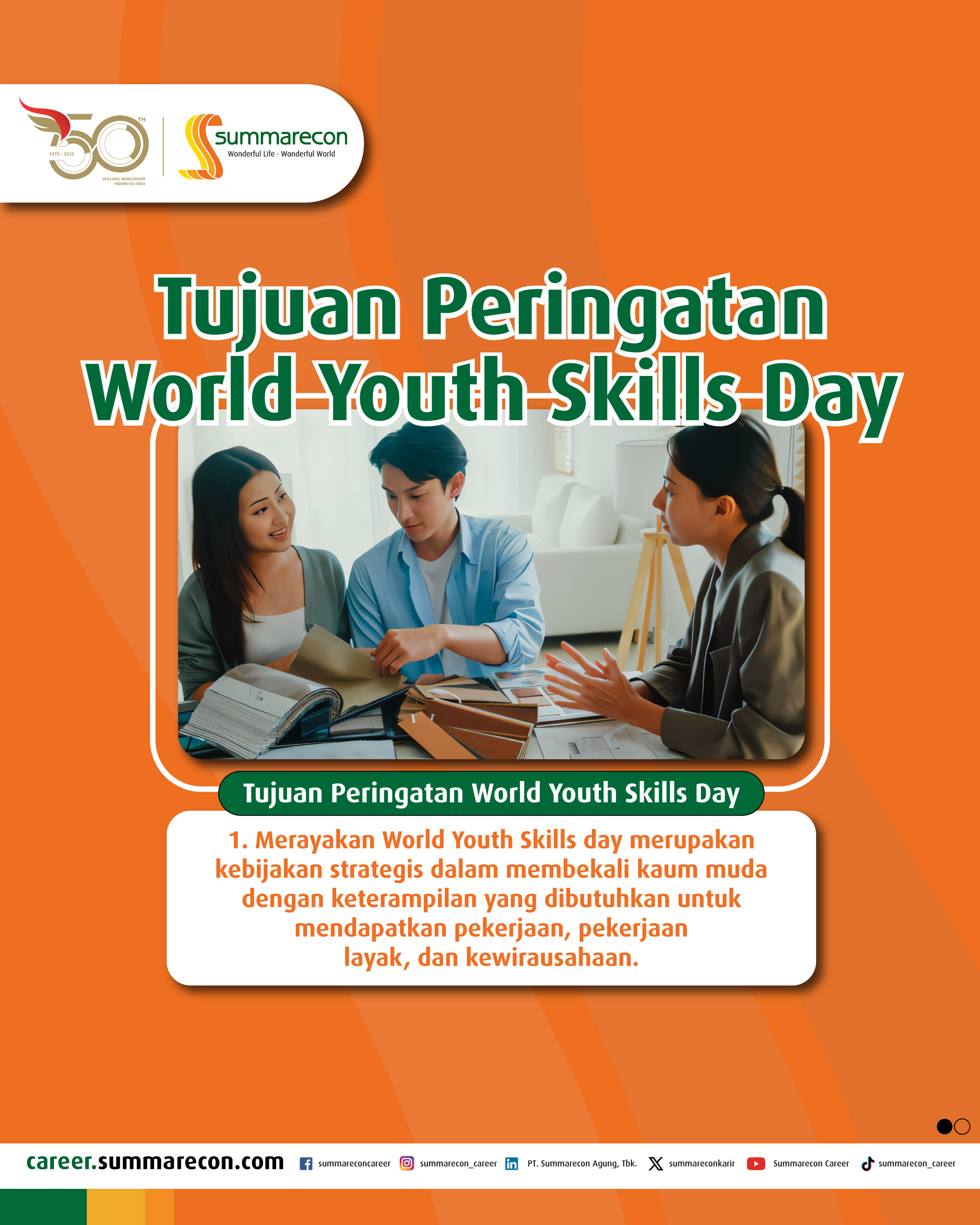 Tujuan Peringatan World Youth Skills Day(1/3)
