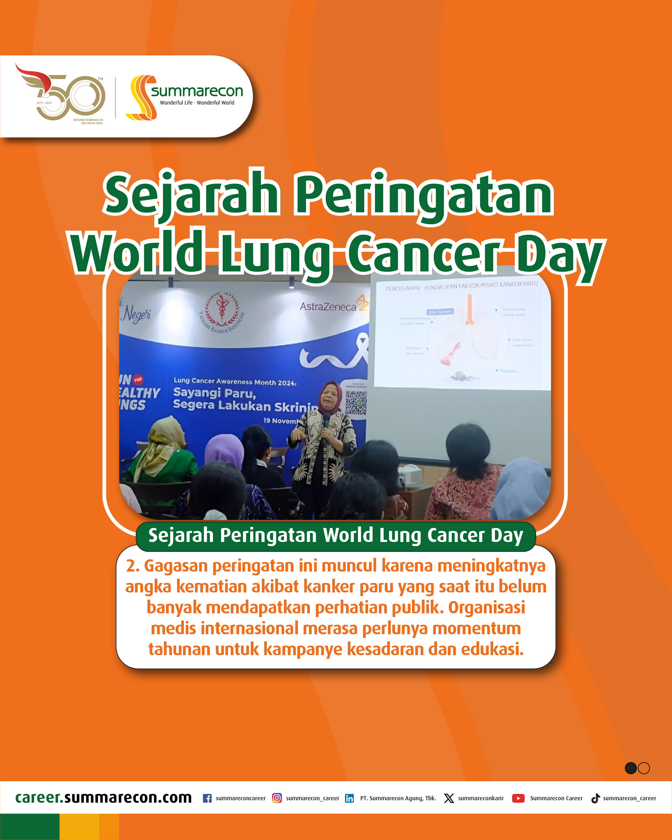 Sejarah Peringatan World Lung Cancer Day (2/4)