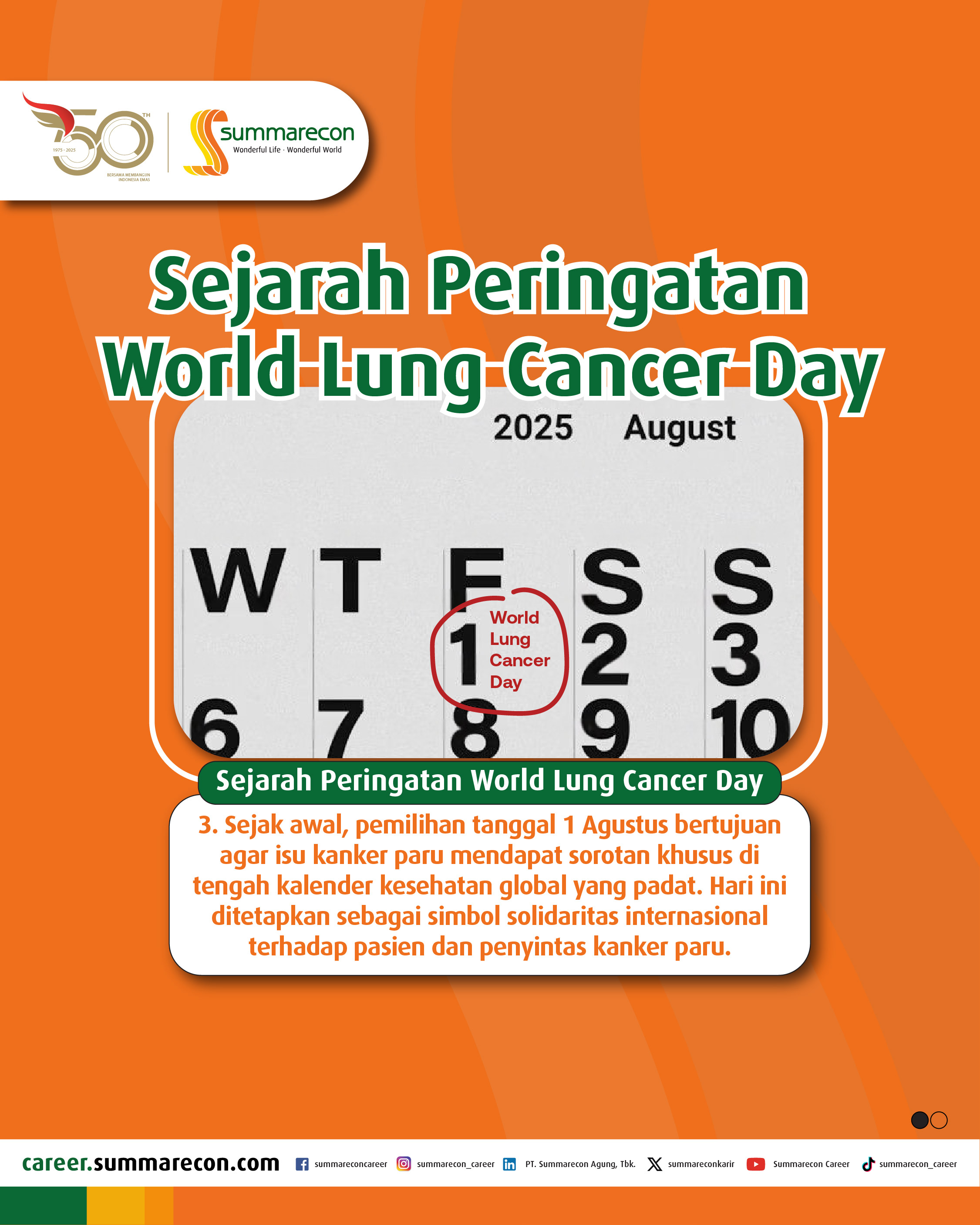 Sejarah Peringatan World Lung Cancer Day (3/4)