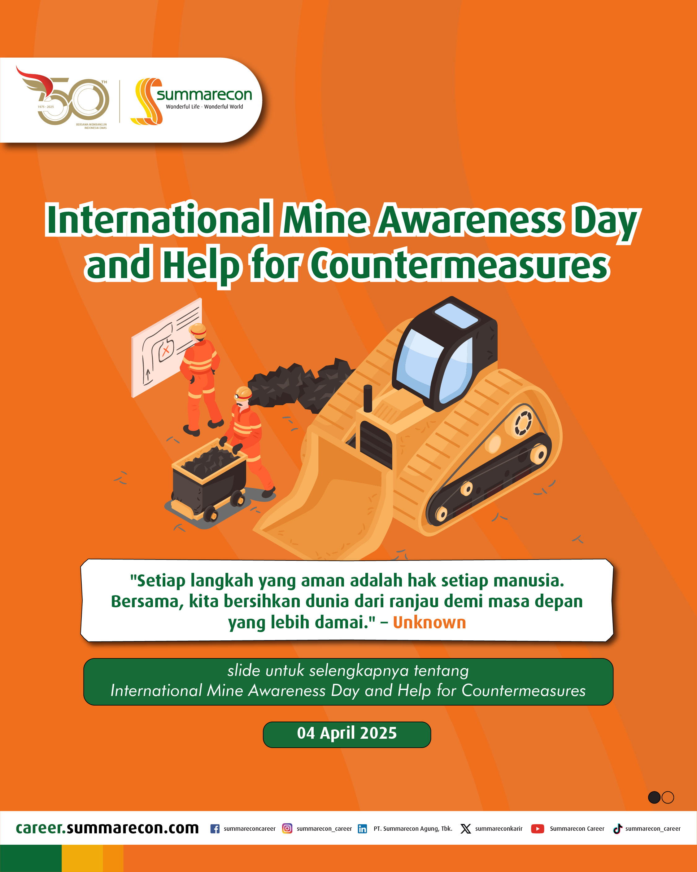 International Mine Awareness Day and Help for Countermeasures