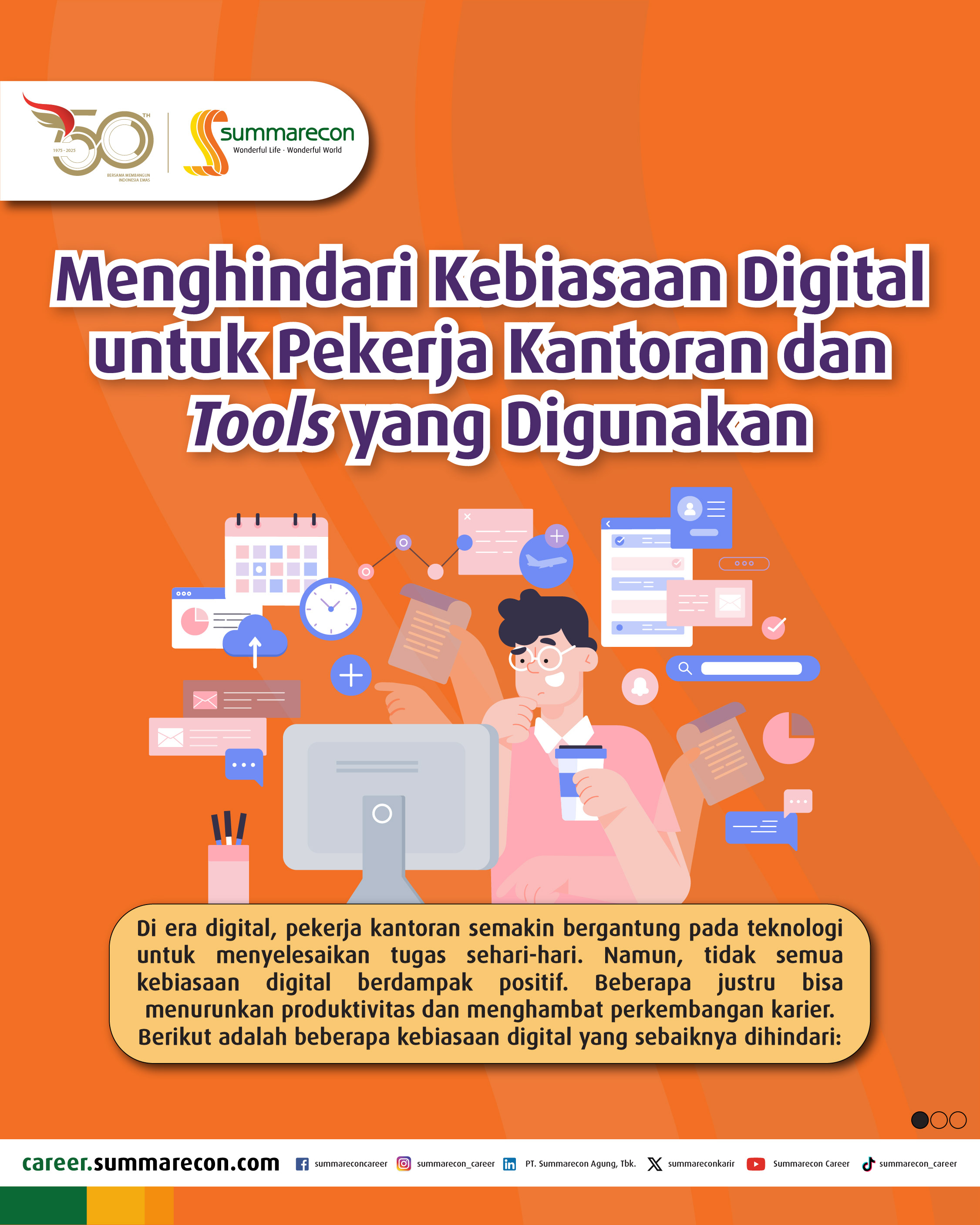 Menghindari Kebiasaan Digital untuk Pekerja Kantoran dan Tools yang Digunakan