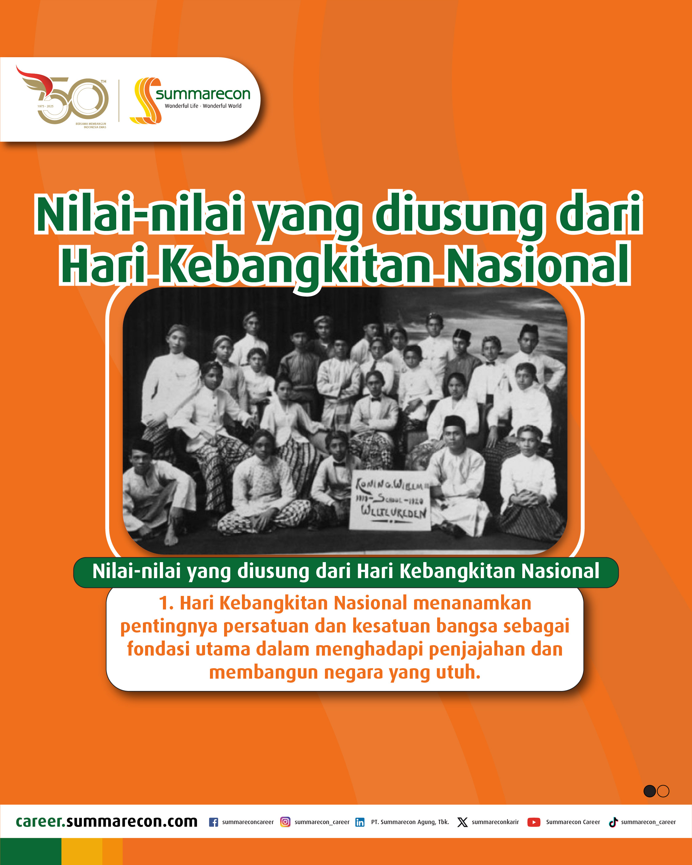 Nilai - nilai yang diusung dari Hari Kebangkitan Nasional (1/5)