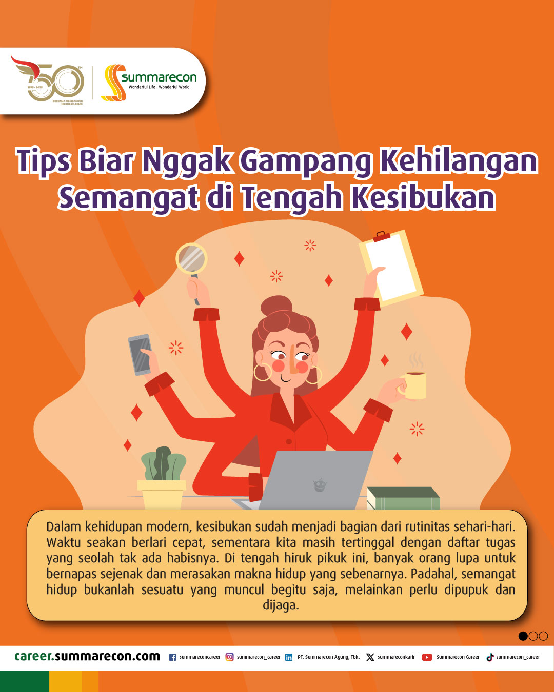 Tips Biar Nggak Gampang Kehilangan Semangat di Tengah Kesibukan