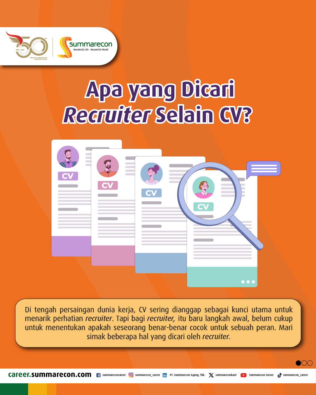 Apa yang Dicari Recruiter Selain CV?