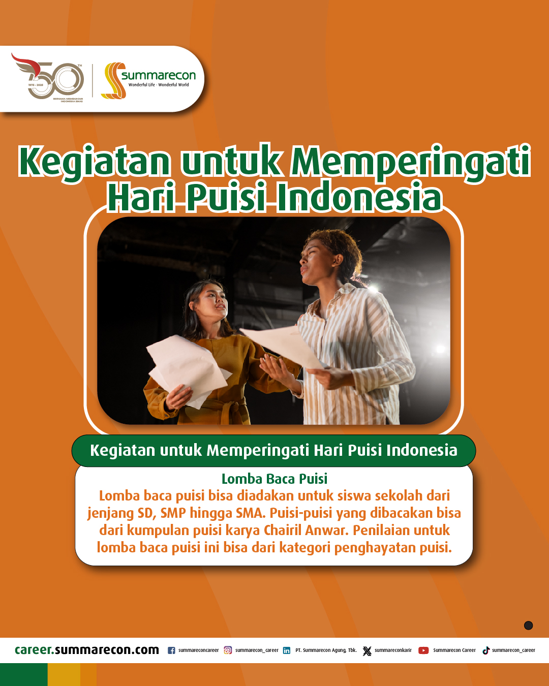Kegiatan untuk Memperingati Hari Puisi Indonesia (1/4)