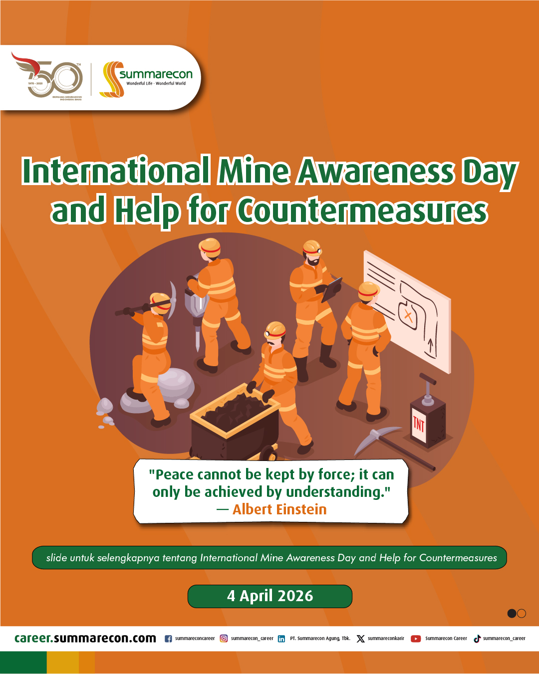 International Mine Awareness Day and Help for Countermeasures